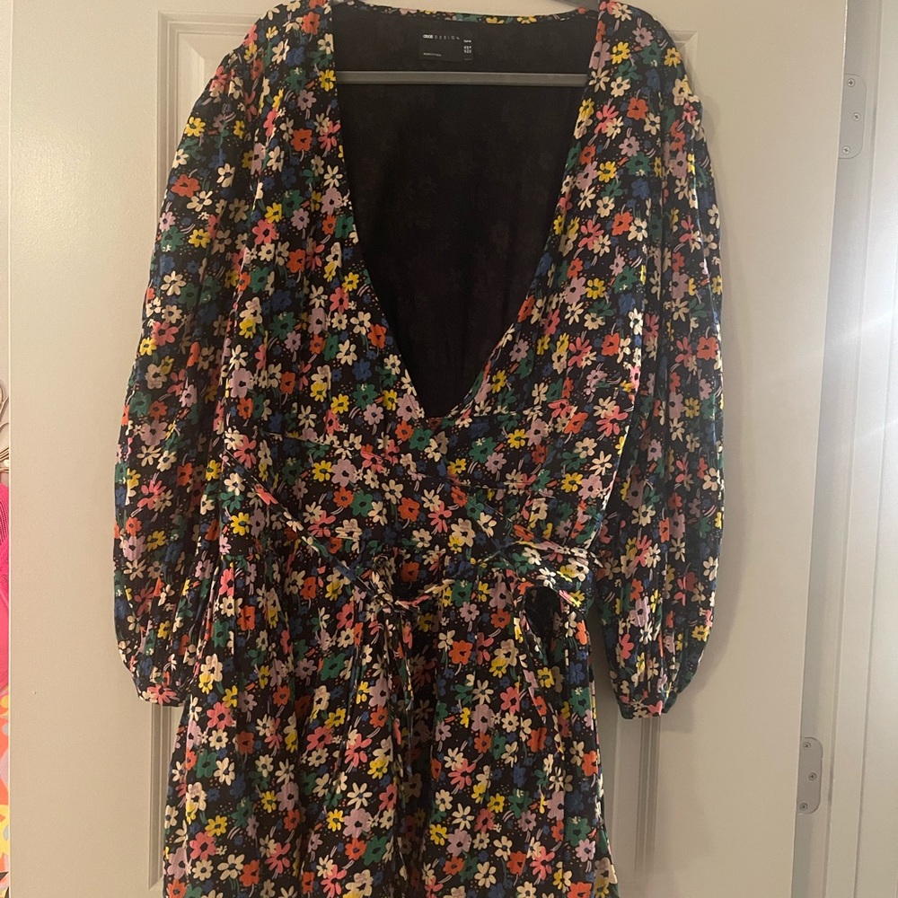 Asos Curve Floral Wrap Dress